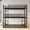 Black, variant on Triple Metal Bunk Bed Twin over Twin with Ladder, Convertible 3 Bunk Beds, Metal Bunk Bed with Stairs & Shelf, Black