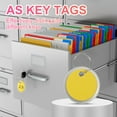 thumbnail image 4 of Uxcell 50Pcs Metal Rim Key Tag Blank Round Paper Tags Bulk Writable Keychain Identifiers with Split Rings Yellow, 4 of 7