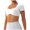 White, variant on OSOLU Women Short Sleeve Crop Tops Yoga T-Shirt Tshirts Tee Bare Feel Solid Color For Running & Fitness Cozy Dailywear
