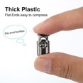 thumbnail image 3 of Unique Bargains 100 Pcs Spring Cord Lock Plastic Cord End Fastener Single Hole Toggle Stoppers Sliders Silver Black, 3 of 7