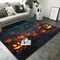 thumbnail image 2 of Halloween Shaggy Rugs for Living Room, Halloween Vintage Pumpkin Castle (2) Area Rug for Bedroom, Non Slip Carpet Floor Cover Mat, Washable Rug Kids Room Nursery Halloween Decor 80x58in, 2 of 5
