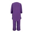 thumbnail image 4 of Cárdigan Vestido de gasa de 3 piezas, traje ahuecado para mujer, cárdigan, chaleco, pantalones, traje de vacaciones Cgtredaw Púrpura T XXL para Mujer, 4 of 6