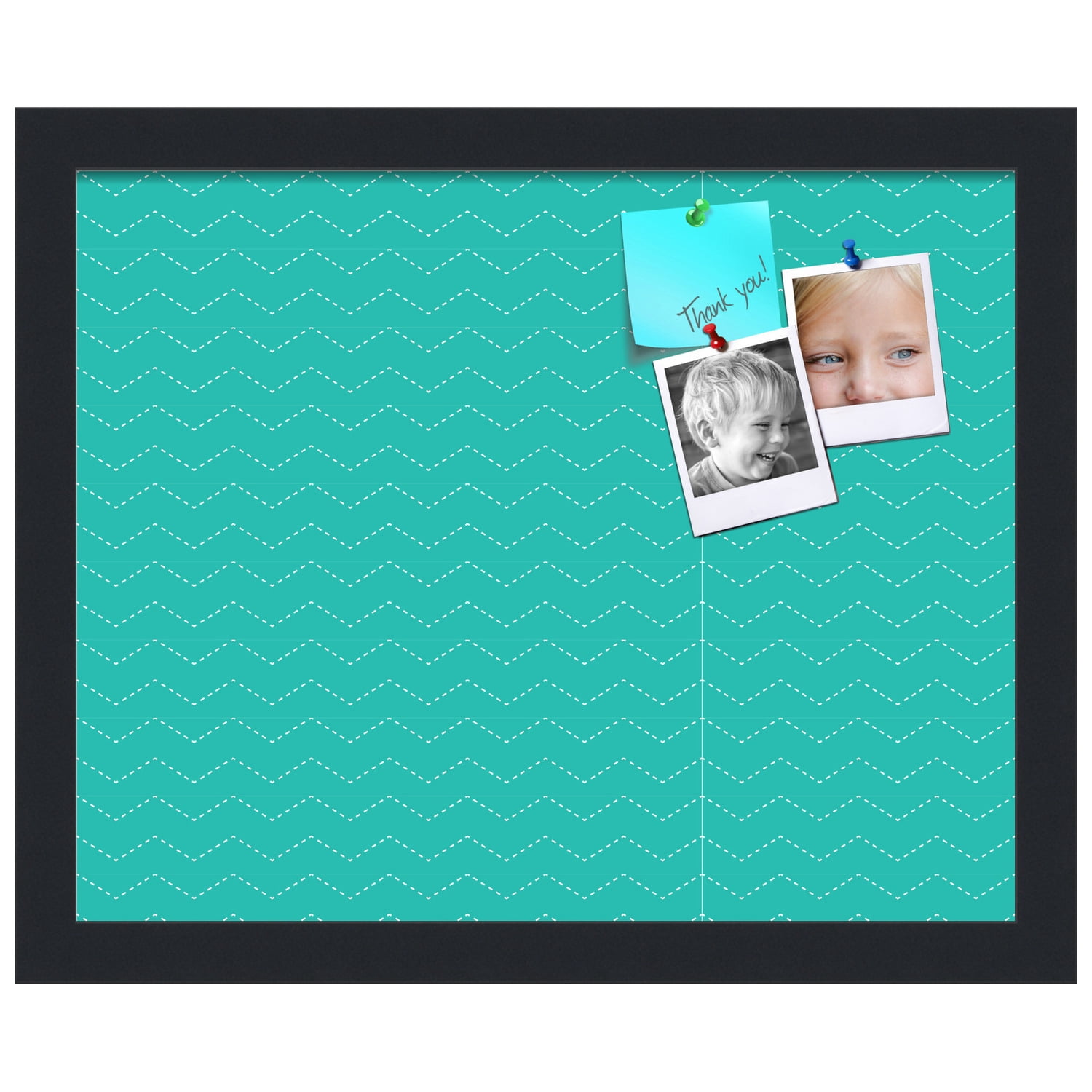PinPix ArtToFrames 13x10 Custom Cork Bulletin Board    Poster Board Has a Fabric Style Canvas Finish, Framed in Satin Black (PinPix-650)