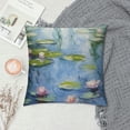thumbnail image 2 of COMIO  Claude Monet Throw Pillow Covers Decorative Soft Fabric Boho Square Cushion Case for Room Bedroom Sofa Car, 2 of 5