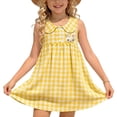 thumbnail image 2 of Odeerbi 0-10 Años Niñas Pascua Vestido de Tanque En Cuadro Peter Pan Cuello Vestido de Línea A Vestido de Verano Casual Sol, 2 of 6