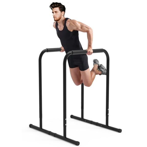 Leikefitness Adjustable Dip Stands for Home Gym, 300 lb Capacity