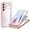 Pink, variant on Case for Galaxy S24 FE,Slim Full-Body Rugged Protective Clear Colorful Back Hybrid 3-in-1 Case with Built-in Screen Protector Phone Case for Samsung Galaxy S24 FE 5G,2024 (Red)