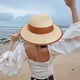 thumbnail image 5 of Sombrero de paja ajustable con circunferencia de 56-60 cm, sombrero de playa para mujer, sombrero de sol con protección solar, sombrero de pescador para vacaciones de verano, 5 of 5
