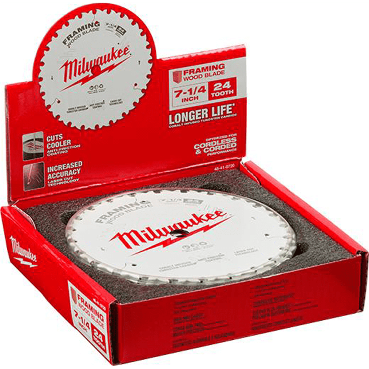 Milwaukee Tool 7-1/4" 24T Framing Circular Saw Blades Bulk 10