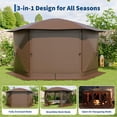 thumbnail image 5 of 13ft Hexagonal Pop-Up Gazebo with Mosquito Netting, 210D Polyester Canopy Tent for Patio, Backyard & Parties, 5 of 5