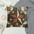 thumbnail image 2 of Highland Cow Throw Pillow Covers,Western Texas Star Decorative Pillow Covers,Rustic Farmhouse Pillow Covers,Vintage Rusty Stars Cow Print Cushion Covers,Brown White, 2 of 5