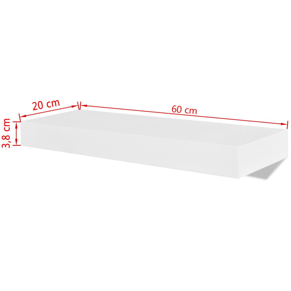 Floating Shelves Set of 2, Modern Wall Display Shelf Decor for Bedroom, Living Room