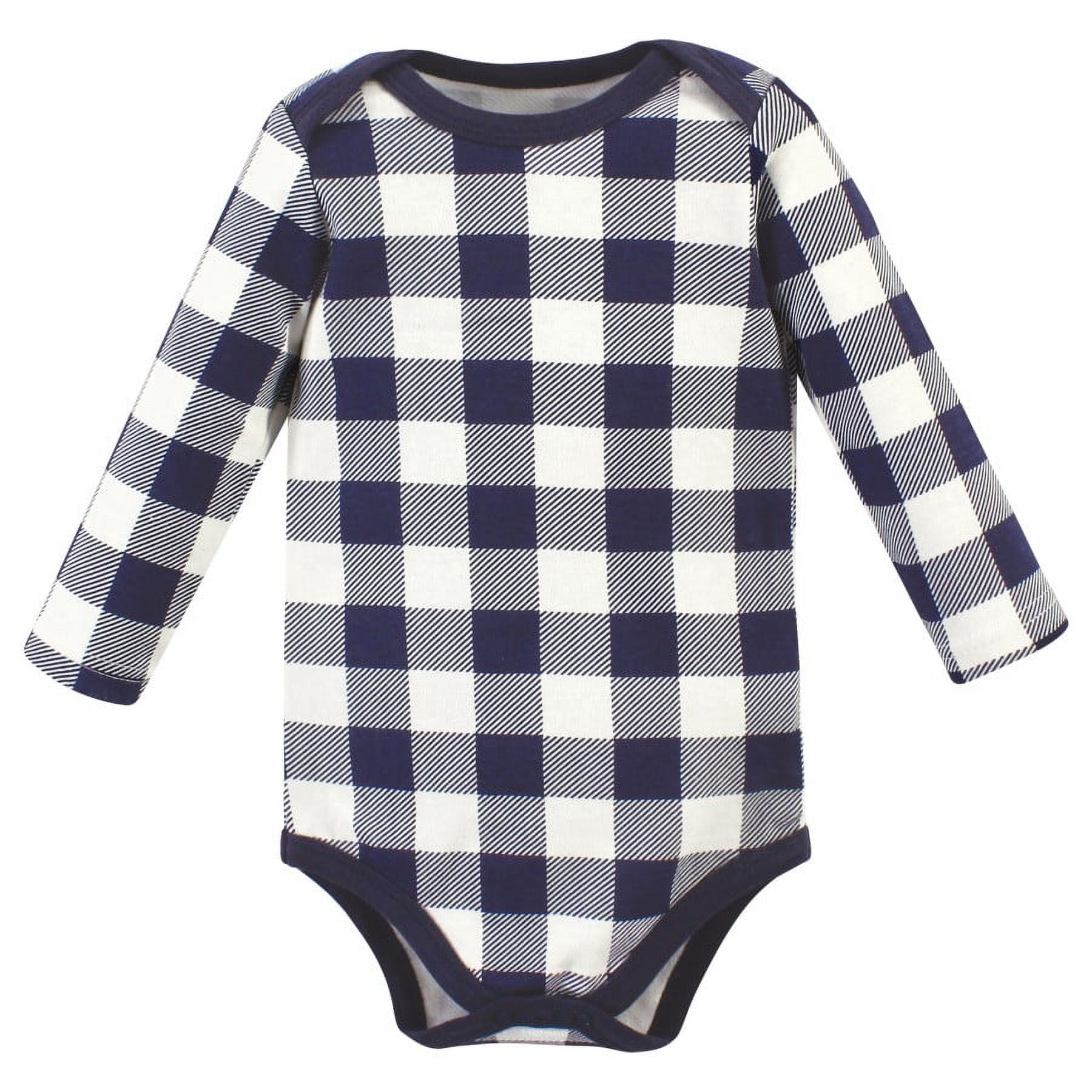Hudson Baby Cotton Long-Sleeve Bodysuits, 3- Pack, Newborn- 24 Months