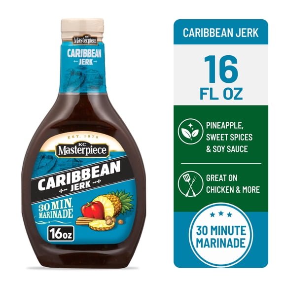 KC Masterpiece Caribbean Jerk Marinade, 16 fl oz Bottle