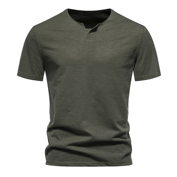 pstuiky camisetas de manga corta para hombre, Camiseta deportiva de manga corta con solapa y bolsillo con cremallera de color liso para hombre camisas casuales para hombre xxl