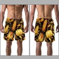 thumbnail image 3 of luoweisi Men's Beach Shorts Quick Dry Swim Trunks with Mesh Lining Thanksgiving Corn L, 3 of 5