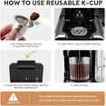 thumbnail image 5 of Lot de 4 Dosettes de Café K-Cup Réutilisables en Acier Inoxydable Compatibles avec la Cafetière Ninja CFP201 CFP301 DualBrew Pro Machine Filtre à Café Ninja Réutilisable, 5 of 5