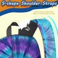 thumbnail image 5 of Blue and Purple Tie Dye Pattern 17" School Backpacks for Teens,Waterproof Oxford Fabric,S-Shape Padded Straps for School,Travel,Hiking,Camping, 5 of 6