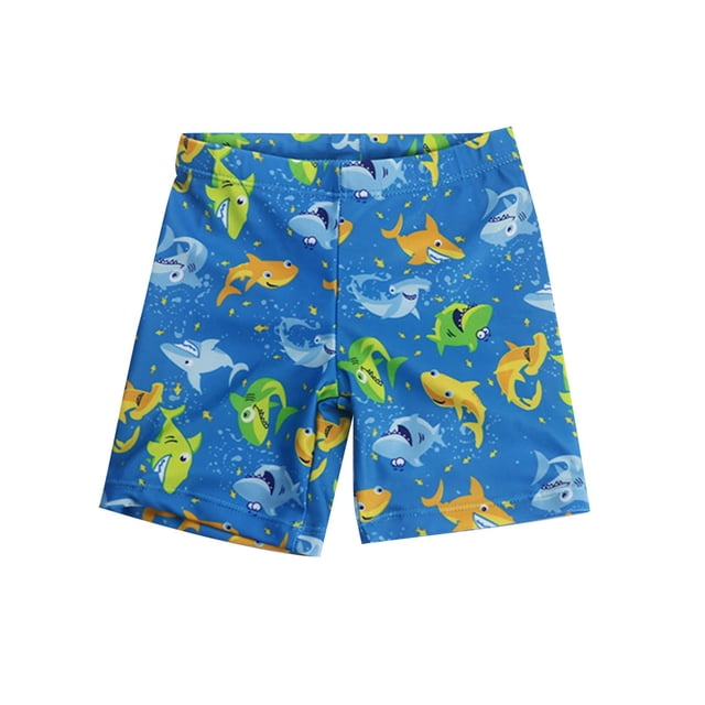 Pantalones estampados para niños y niñas, con cintura elástica y de secado rápido. Traje de baño de poliéster para niña.