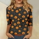 thumbnail image 1 of Ailaofu 3/4 Length Sleeve Women Tops Crew Neck Blouses Dressy Casual Summer T Shirts Loose Fit Business Work Clothes, 1 of 4