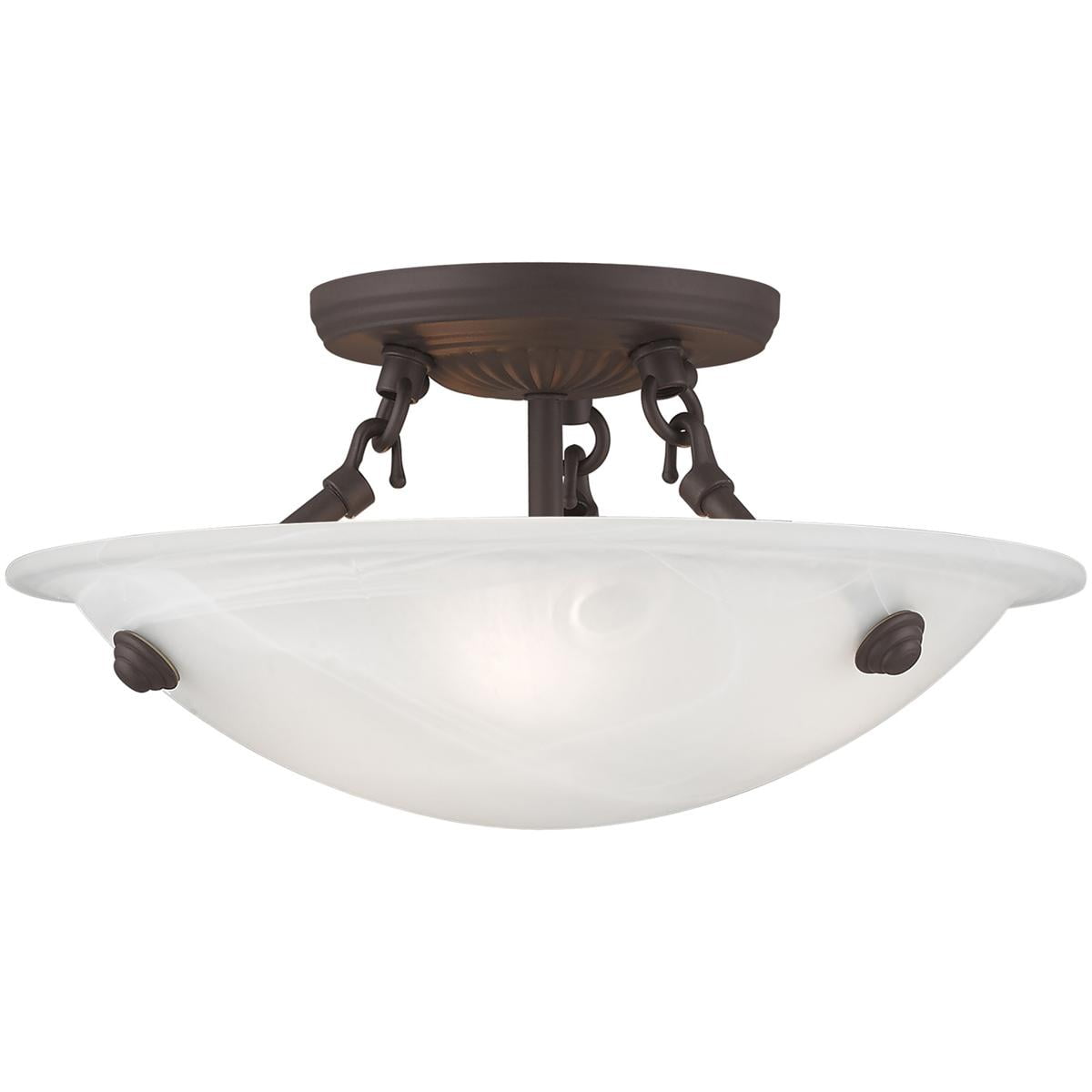 3 Light Bronze Ceiling Light fixture with Steel base material