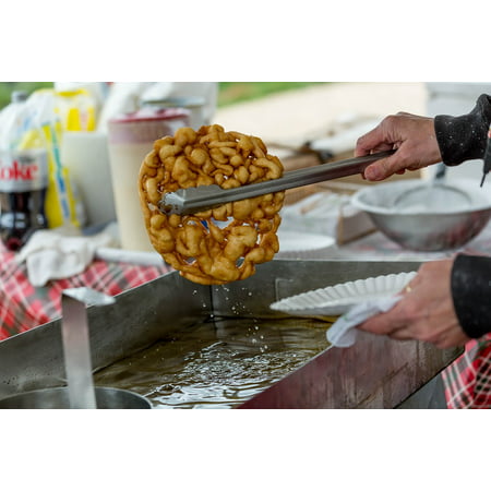 Canvas Print Funnel Cake Hot Oil Hot Grease Cooking Festival Stretched Canvas 10 x (Best Oil For Funnel Cakes)