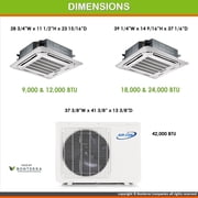 Air-Con Mini Split Air Conditioner Heat Pump Ductless 2 Zone 18000 24000 BTU 21 Seer