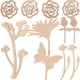 thumbnail image 5 of 30 piezas de virutas de madera de sicomoro con forma de rosa, adornos de madera para manualidades, decoración de madera hueca, accesorios de bricolaje sin agujero (patrón surtido), 5 of 5