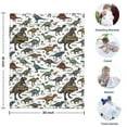 thumbnail image 4 of White Dinosaurs Label Pattern Blanket,Comfortable Soft Lamb Wool Throw Blanket,All Season,Warm Lightweight Blankets for Sofa Bed Couch Living Room Chair,30"x40", 4 of 4