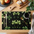 thumbnail image 2 of St. Patrick's Day Placemats Set of 8, Shamrock Non-Slip Place Mats Washable Table Mats for Kitchen Dining Table Decorations Indoor/Outdoor, 2 of 9