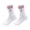 Wildberry wine glass, variant on Stripe Embroidered Cocktail Socks Mid-Calf Cotton Blend Breathable Gym Tennis Casual Wear for Men & Women
