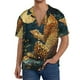 thumbnail image 1 of Fotbe Leopard Reading Tarot Cards Camisa Estampada de Manga Corta para Hombre, Casual de Verano, Estilo Playero, Sin Arrugas-Medium, 1 of 5