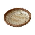 thumbnail image 4 of TISHITA Bamboo Serving Tray Pastry Plate Food Tray Tea Tray Woven Fruit Basket Rattan Basket Vanity Platter for Restaurant Party Home 17cmx3cm, 4 of 8