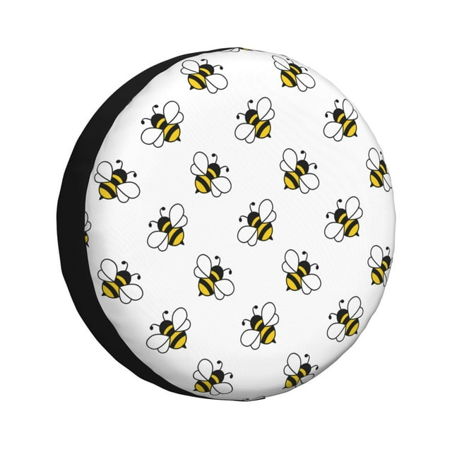 Fotbe Bee Funda de Llanta de Repuesto con Estampado, Engrosada, Ajuste Universal para Jeep, Remolque, RV, SUV, Camión-14 inch