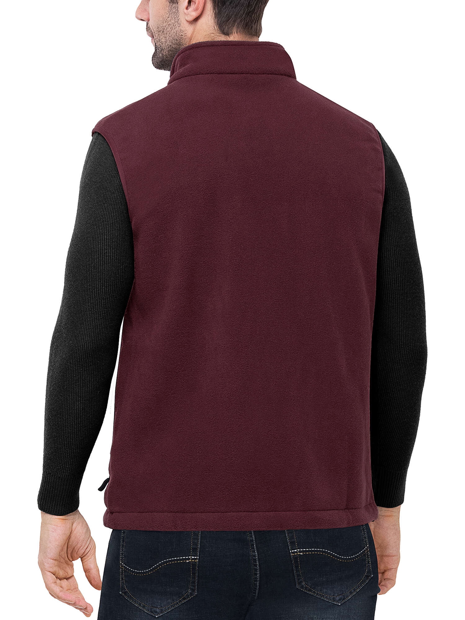 Off Road Ventures Men Fleece Vest Lightweight Winter Warm Casual Golf Sleeveless Jacket for Outdoor Running