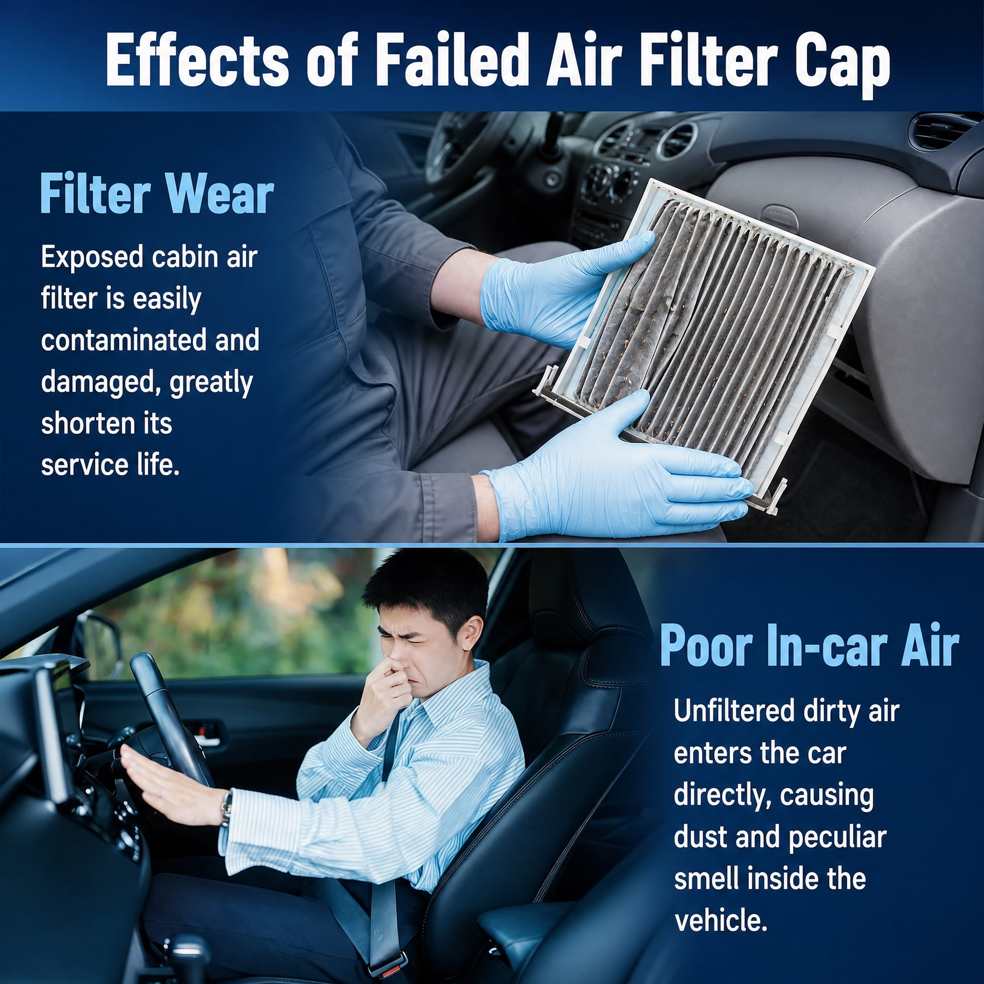 Unique Bargains Cabin Air Filter Cover for Nissan