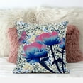 thumbnail image 6 of Three Roses with Butterfly Throw Pillow with Removable Cover in Pink Blue Cream 18x18, 6 of 9