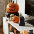 thumbnail image 4 of Paper Mache Ghost Halloween Decoration,DIY-Friendly Tabletop Decor,Small Little Resin Ghost Figurine,Eco-Friendly Decorative Craft for Halloween Party Favors Dollhouse Collectible(4x2.6")(Black), 4 of 9