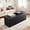 Black, variant on MAYEERTY 43in Foldable Storage Ottoman Foot Rest Stool Synthetic Leather Thicker Foam Seat