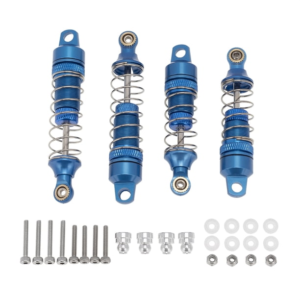 Bewildely Amortiguadores Diseño innovador Mano de obra exquisita profesional Larga vida útil Reemplazo para 1/18 Mini-T 2.0 2WD Kits de construcción modelo Azul