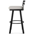 thumbnail image 3 of Amisco Derek 30 In. Swivel Bar Stool - Light Grey Polyester / Black Metal, 3 of 9