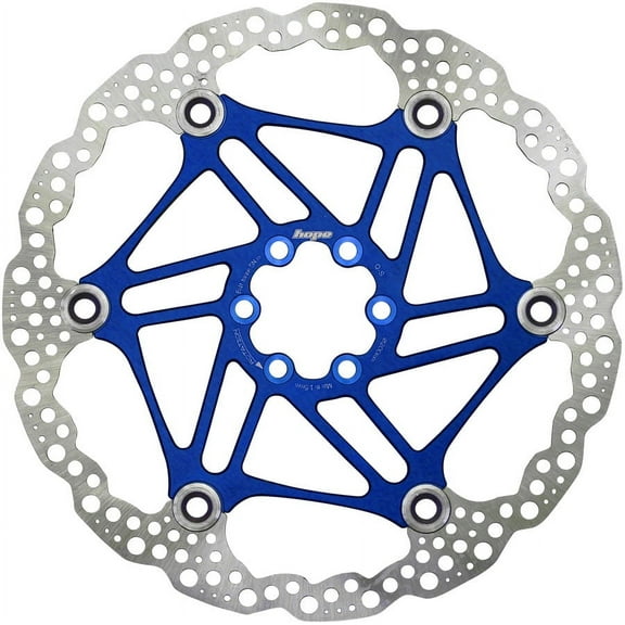 Hope Floating Disc Brake Rotor - 200mm, 6-Bolt, Blue