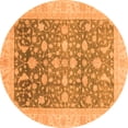 thumbnail image 1 of Ahgly Company Indoor Round Oriental Orange Modern Area Rugs, 7' Round, 1 of 4