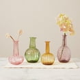thumbnail image 2 of Creative Co-Op Various Embossed Reclaimed Glass Vases, Multicolor, Set of 4, 2 of 5
