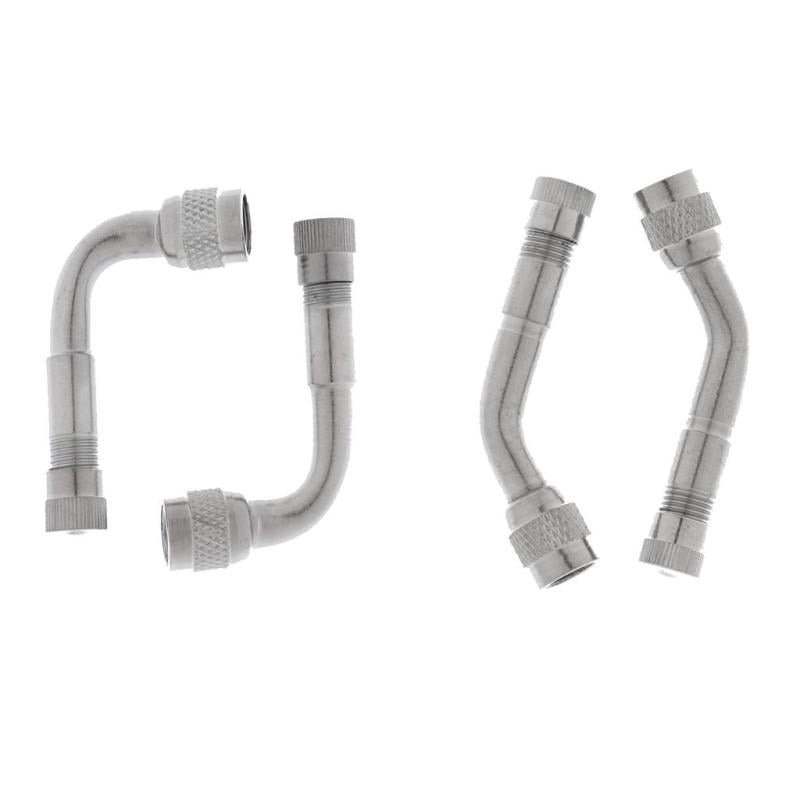 4 Pieces Valve Stem Adapter 90, 135 Degree Tire Tyre Valve Extension