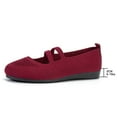 thumbnail image 6 of Mepaouo Mary Jane Shoes Women Round Toe Knit Ballet Flats Adjustable Strap Work Casual Slip on Shoes, 6 of 8