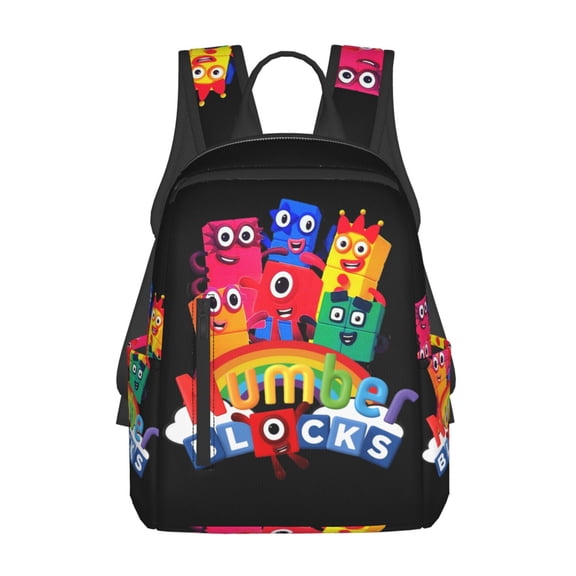 Numberblocks Backpack 3D Print Lightweight Bookbag Casual Sport Daypack Travel Bag Laptop