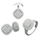 thumbnail image 2 of Fiudx Liquidación De Ahorros De Verano Conjunto De Tres Piezas De Aretes Y Collar De Diamantes A La Moda Para Mujer, 2 of 6