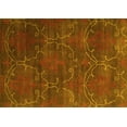 thumbnail image 1 of Ahgly Company Machine Washable Indoor Rectangle Abstract Yellow Contemporary Area Rugs, 3' x 5', 1 of 4