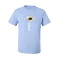 thumbnail image 2 of Wild Bobby, Jesus Flower Script Inspirational/Christian Men Graphic Tee, Light Blue, 3X-Large, 2 of 6
